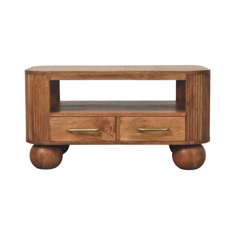 Журнальный столик Briarwood Fluted из массива дерева