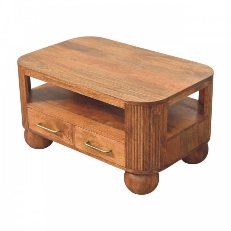 Журнальный столик Briarwood Fluted из массива дерева