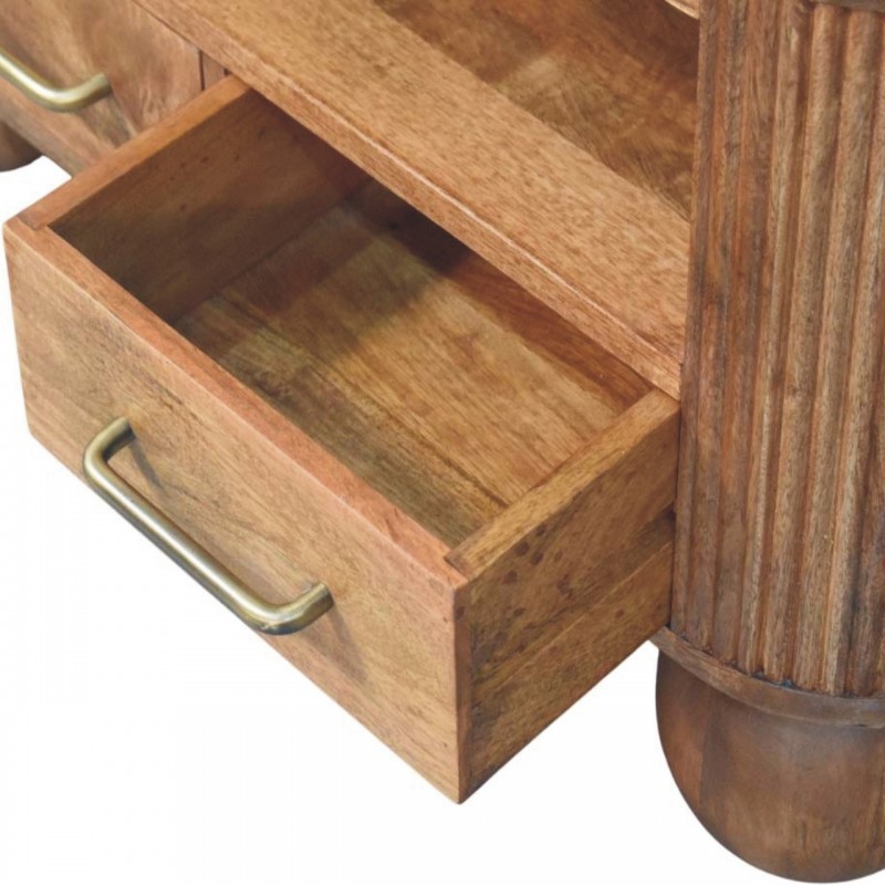 Журнальный столик Briarwood Fluted из массива дерева