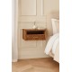 Arno Wall-Mounted Nightstand in Golden Teak