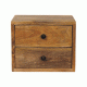 Solis Oak-Ish Wall Mounted Nightstand with 2 Drawers
