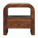 Darcy Chestnut Premium Nachttisch mit Schublade und Ablagefach