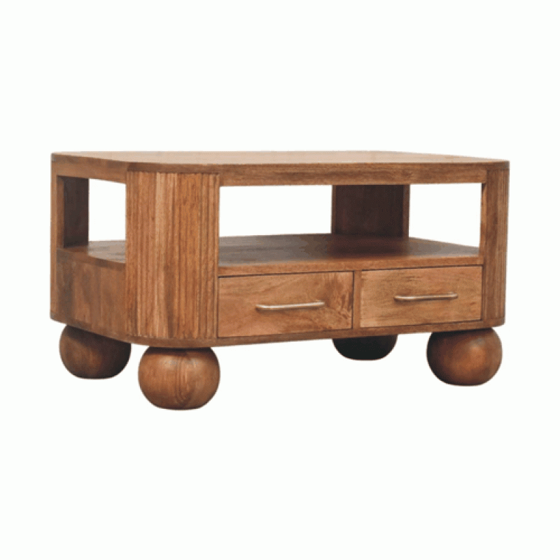 Журнальный столик Briarwood Fluted из массива дерева