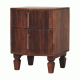 Harper Amber Oak Nachttisch mit gerillten Fronten