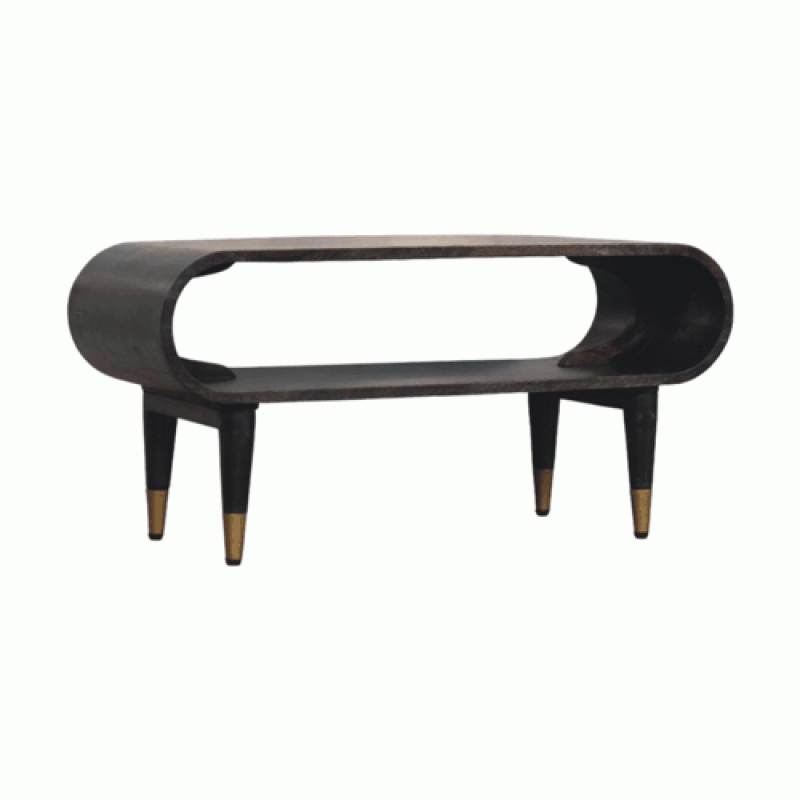 ТВ-тумба Curved Edge с латунными акцентами