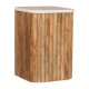 Oak-Ish Marmortisch mit Rillenstruktur