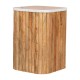 Oak-Ish Marmortisch mit Rillenstruktur