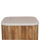 Oak-Ish Marmortisch mit Rillenstruktur