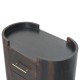 Valencia Velvet Mocha Nachttisch mit 2 Schubladen