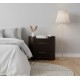 Valencia Velvet Mocha Nachttisch mit 2 Schubladen