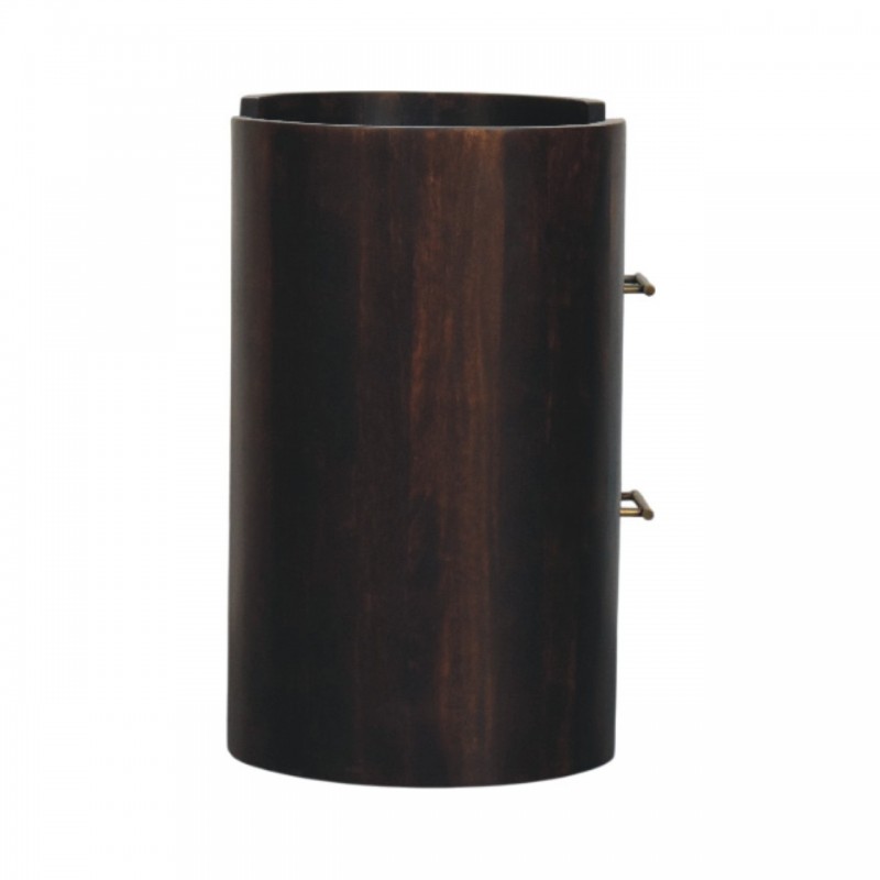 Valencia Velvet Mocha Nachttisch mit 2 Schubladen