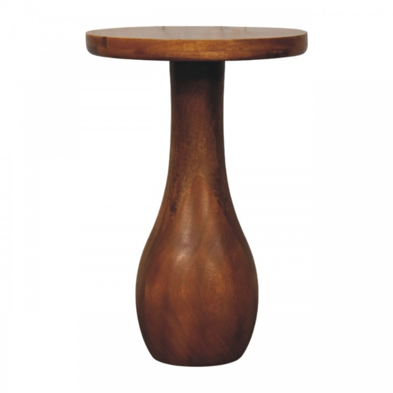 Curved Base Sculpted Side Table