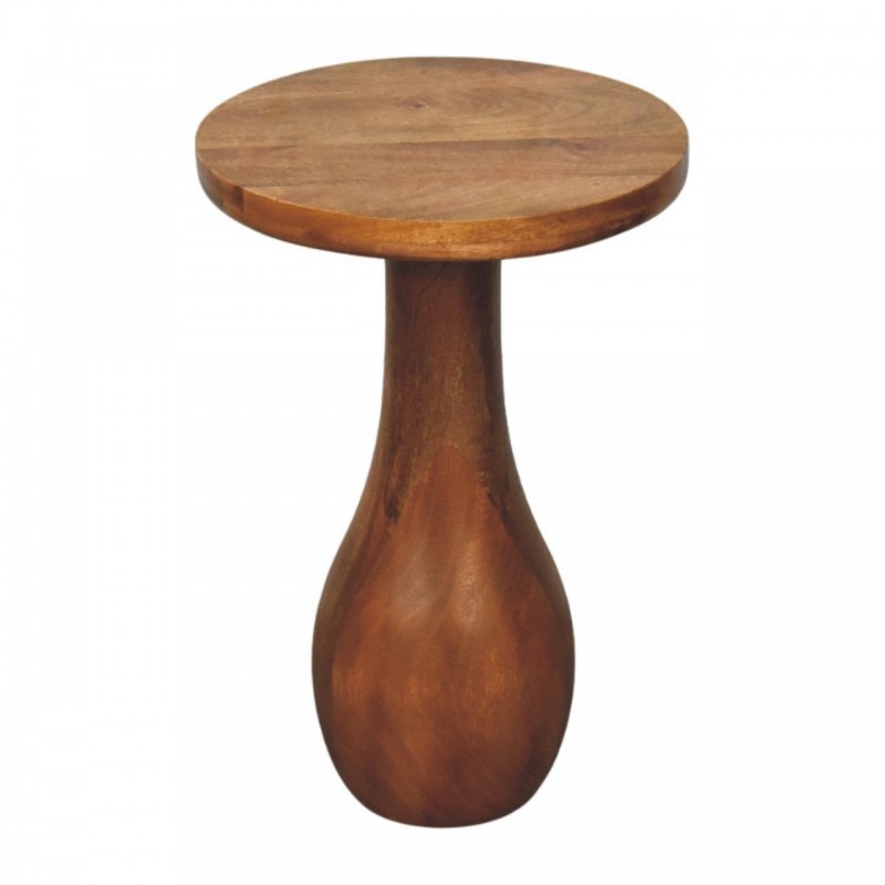 Curved Base Sculpted Side Table