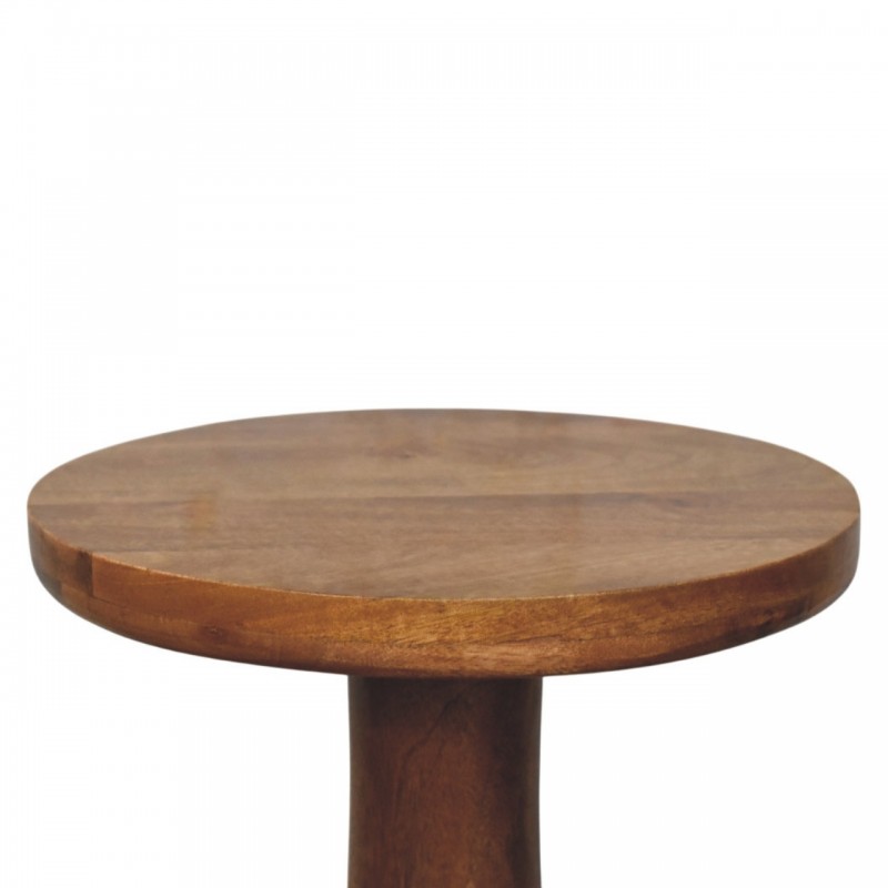 Curved Base Sculpted Side Table