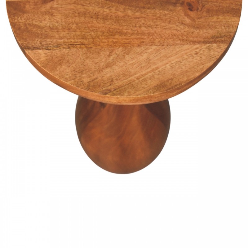 Curved Base Sculpted Side Table