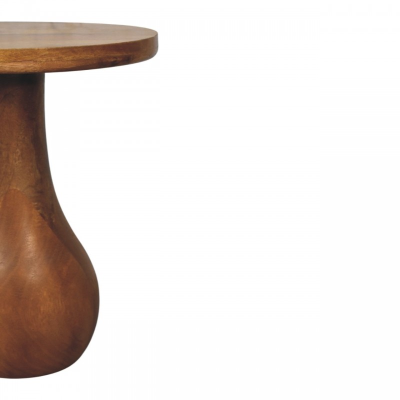 Curved Base Sculpted Side Table