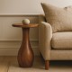 Curved Base Sculpted Side Table