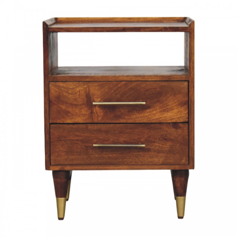 Valenza Open Frame Nachttisch in Chestnut