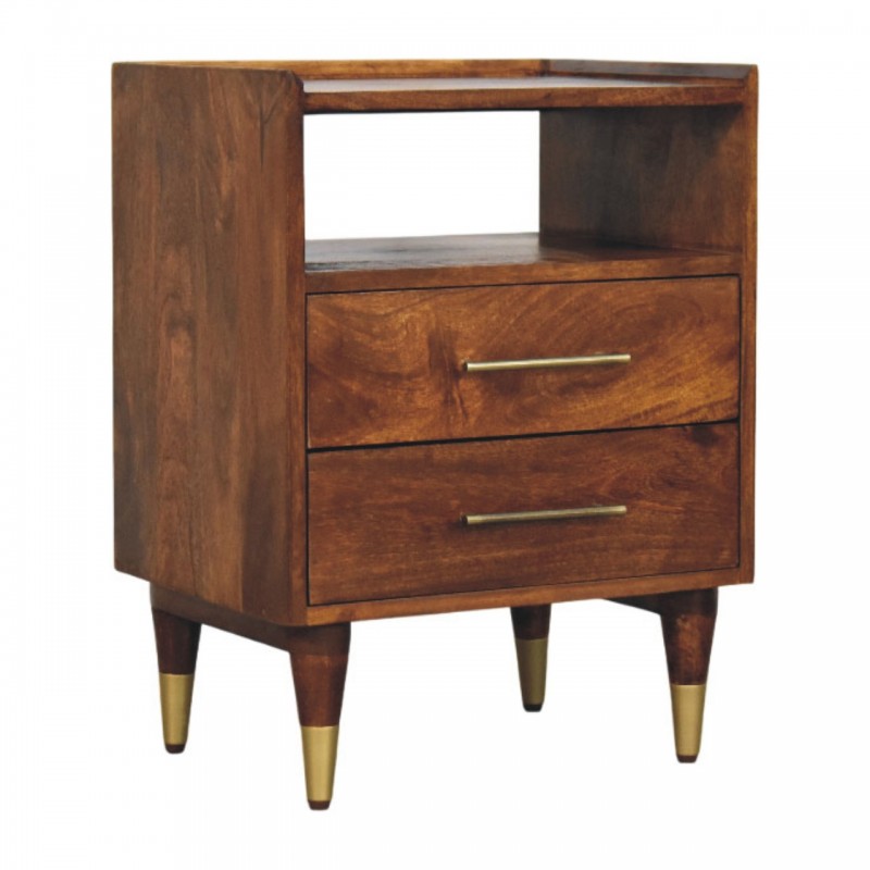Valenza Open Frame Nachttisch in Chestnut