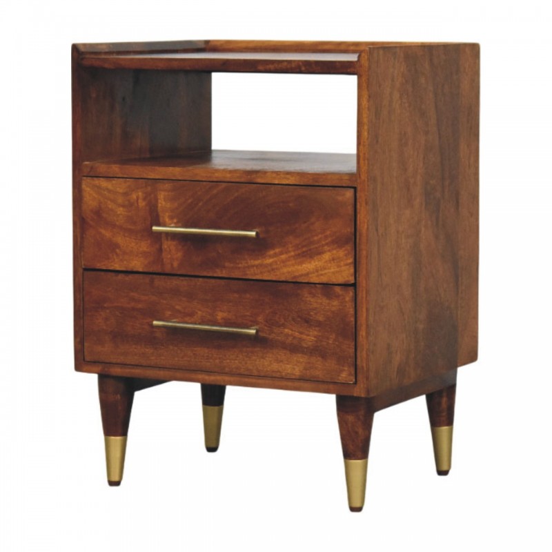 Valenza Open Frame Nachttisch in Chestnut
