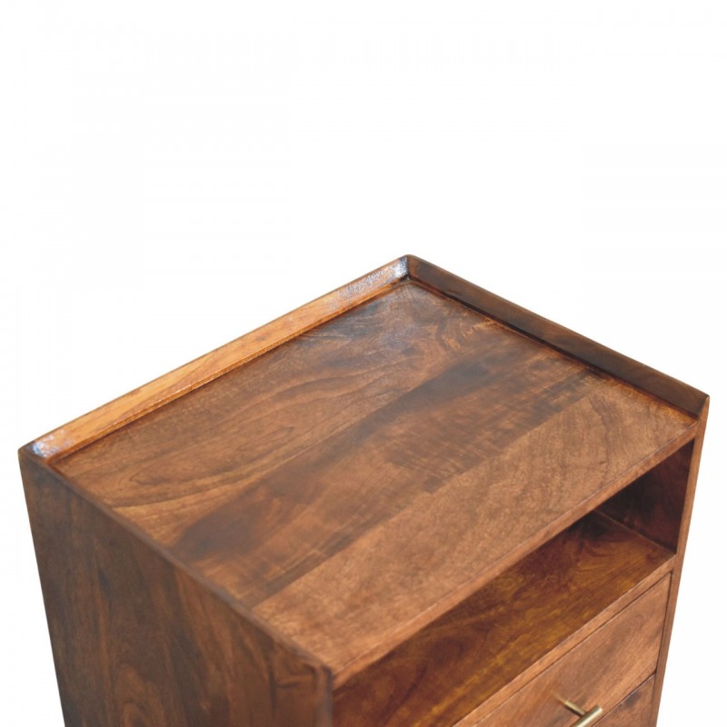 Valenza Open Frame Nachttisch in Chestnut