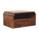 Avora Wall-Mounted Chestnut Wood Nightstand with Shelf