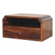 Avora Wall-Mounted Chestnut Wood Nightstand with Shelf