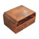 Avora Wall-Mounted Chestnut Wood Nightstand with Shelf