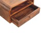 Avora Wall-Mounted Chestnut Wood Nightstand with Shelf