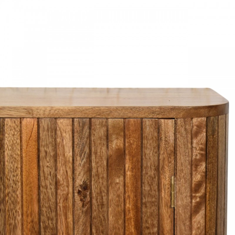 Шкаф для хранения Fluted Curve Golden Teak