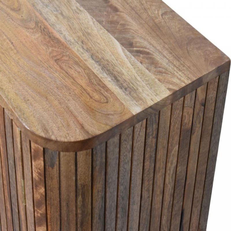 Шкаф для хранения Fluted Curve Golden Teak