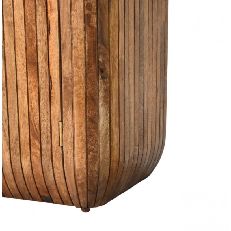 Шкаф для хранения Fluted Curve Golden Teak