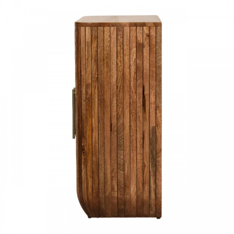 Шкаф для хранения Fluted Curve Golden Teak