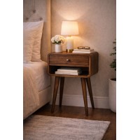 Прикроватная тумба Rounded с открытой полкой Classic Grey