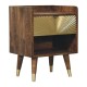 Sunburst Nachttisch Messing Classic Grey