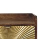 Sunburst Nachttisch Messing Classic Grey