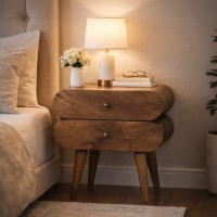 Slimline 2 Drawer Bedside Classic Grey