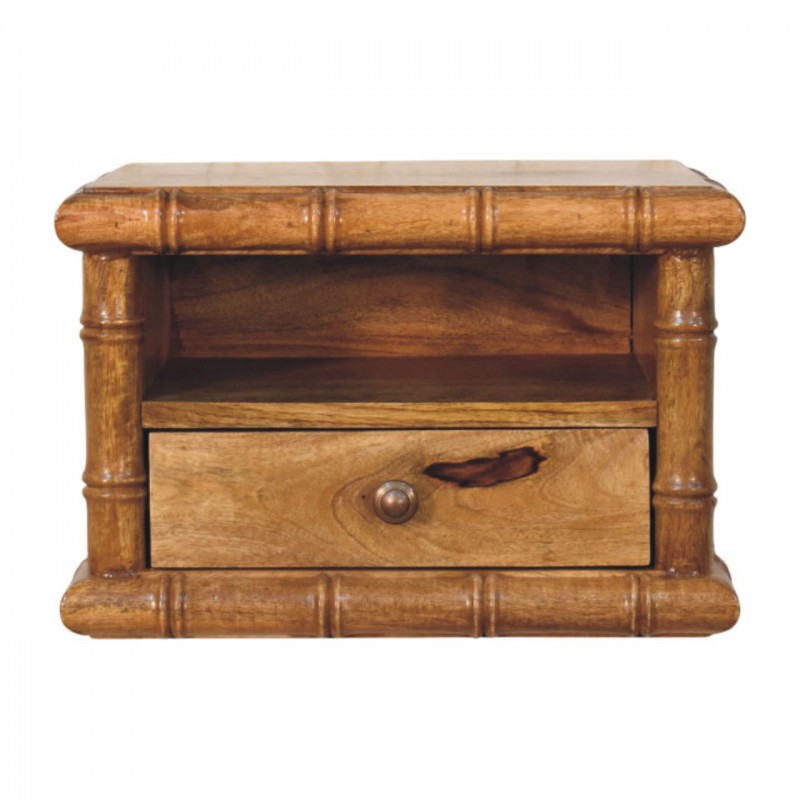 Bamboo Offener Nachttisch in Amber Oak