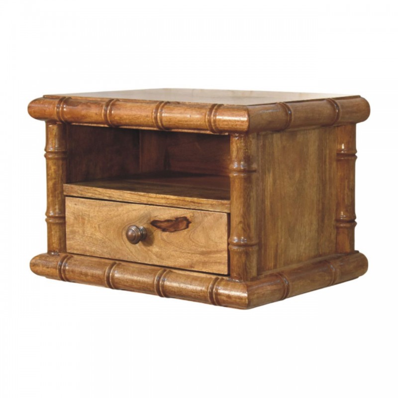 Bamboo Offener Nachttisch in Amber Oak