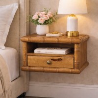 Bamboo Offener Nachttisch in Amber Oak