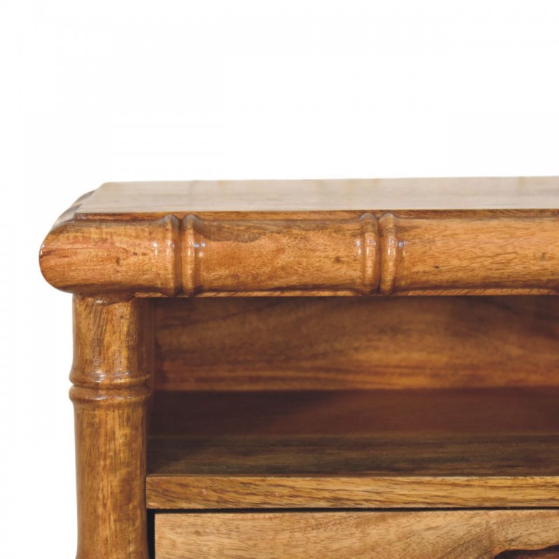 Bamboo Offener Nachttisch in Amber Oak