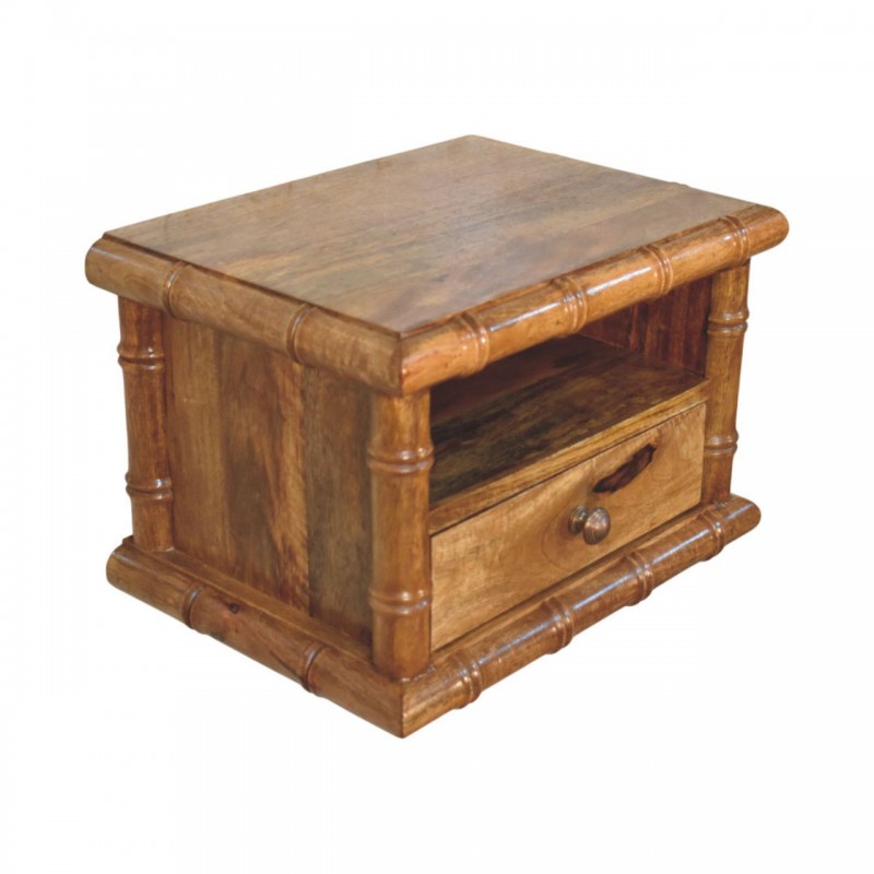 Bamboo Offener Nachttisch in Amber Oak