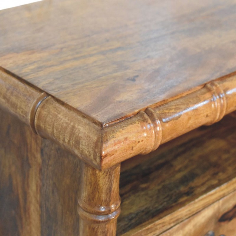 Bamboo Offener Nachttisch in Amber Oak