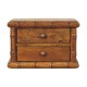 Bamboo Bedside Table in Amber Oak Finish