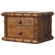 Bamboo Bedside Table in Amber Oak Finish