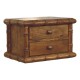 Bamboo Bedside Table in Amber Oak Finish