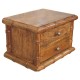 Bamboo Bedside Table in Amber Oak Finish
